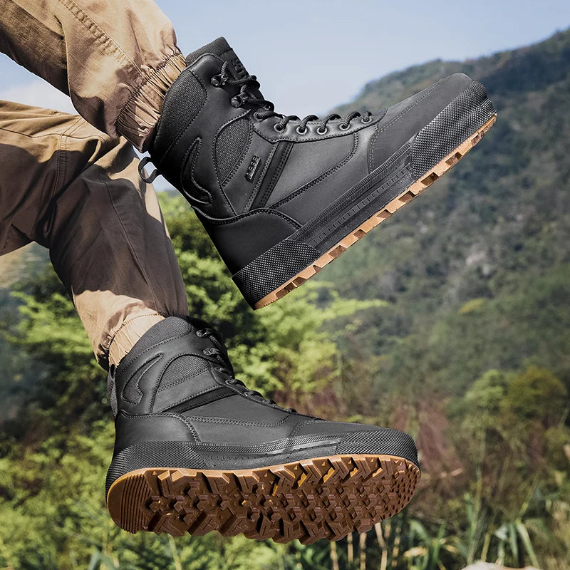 Herren Outdoor Wanderstiefel Taktische Militärstiefel Wasserdichte Arbeitsschutzschuhe Jagdstiefel Knöchelhohe Wüstenstiefel Sportschuhe Kletterschuhe