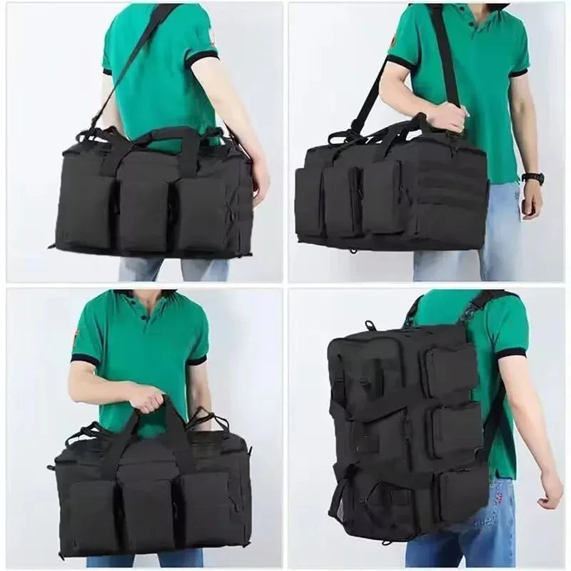 Convertible Nylon Duffel Backpack for Travel & Camping