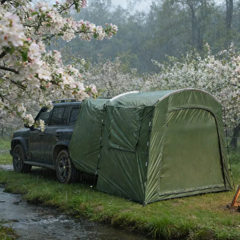Universelles Auto-Campingzelt – Einfacher Aufbau, 210D reißfest, geräumig, ganzjährig nutzbar, kompatibel mit mehreren Fahrzeugtypen (SUV)