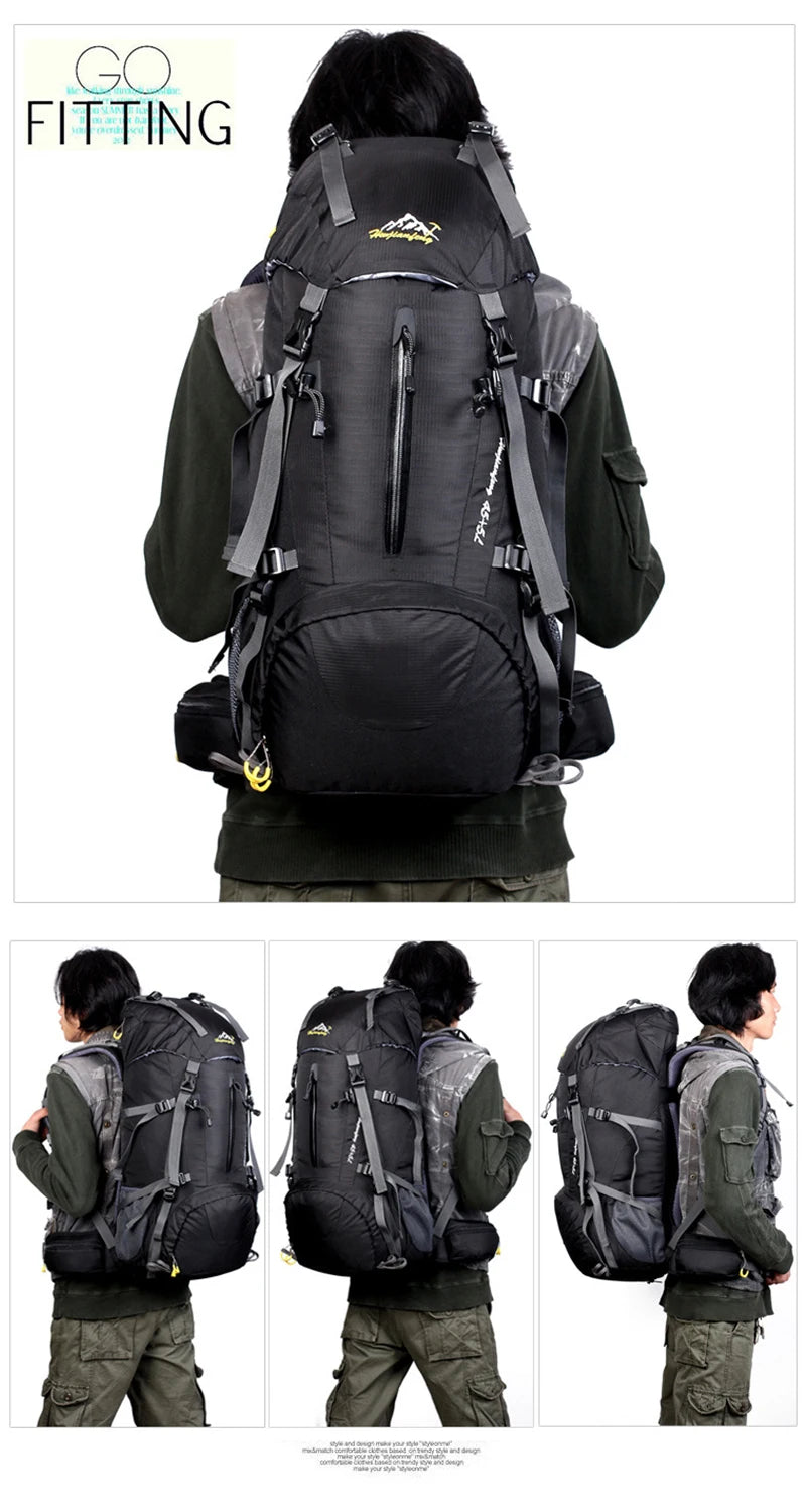 50L Nylon Hiking & Camping Backpack