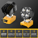 Camp Lighting 40W 6000LM Portable LED for 20V Battery Cordless Camping and Emergency Backup Bulb Work Light Rechargeable lamp