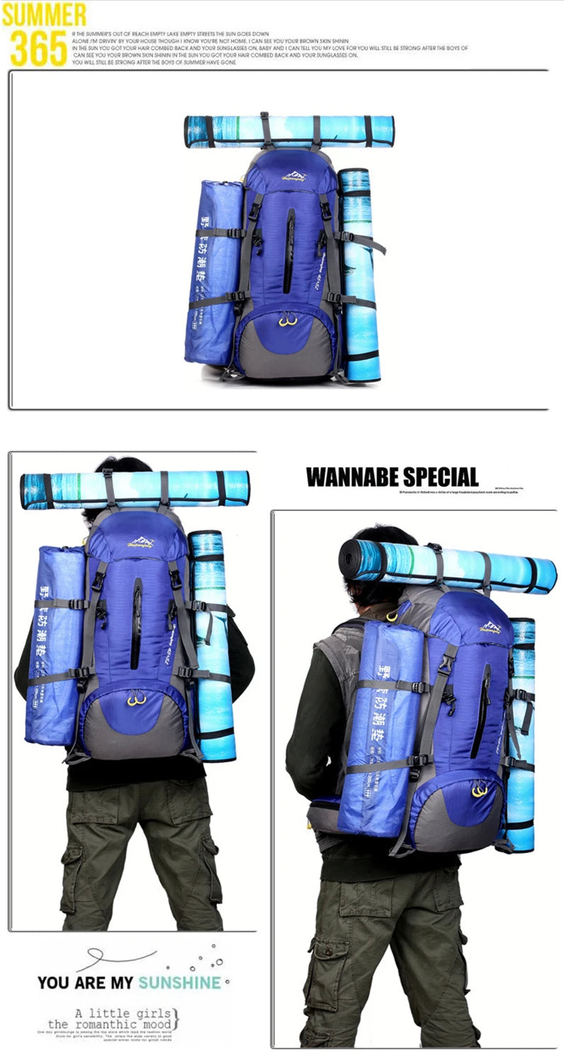 50L Nylon Hiking & Camping Backpack