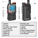 Baofeng UV K61 Walkie Talkie Multi Band Wireless Copy Frequency 999CH Type-C DTMF Long Range NOAA UV-5R UV K6 K5(8) Ham Radio