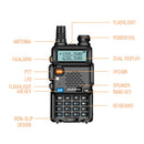 Baofeng 8WUV-5R  Dual Band Ham Amateur Met Vhf Uhf Fm CB 128CH 1800/3800mAh portable Handheld long range Hunting Two  Way Radio