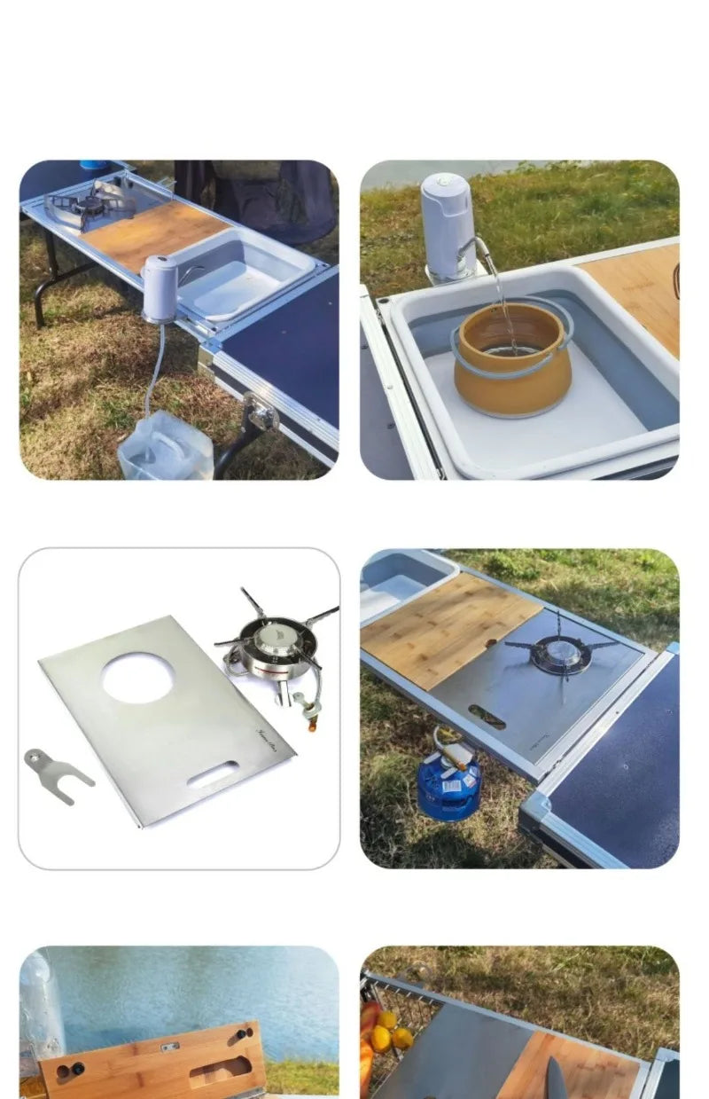Folding Camp Kitchen Storage Box & Table