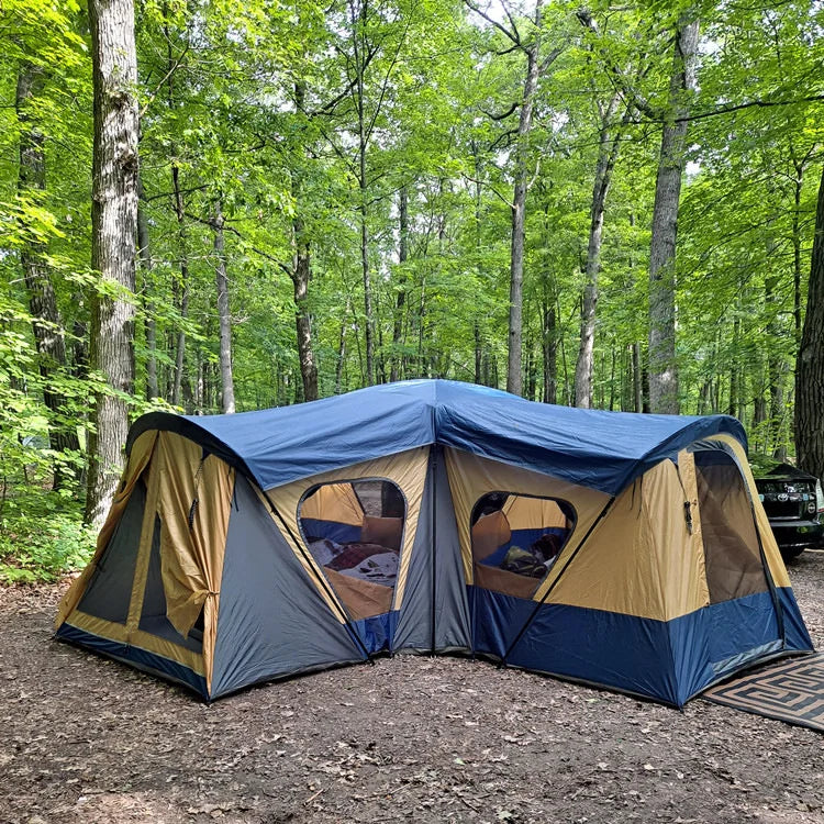 600*600cm Familien-Camping-Outdoor-Freizeitzelt Vier Zimmer Eine Halle Schatten Riesige Outdoor-Zelte Kundenspezifisch