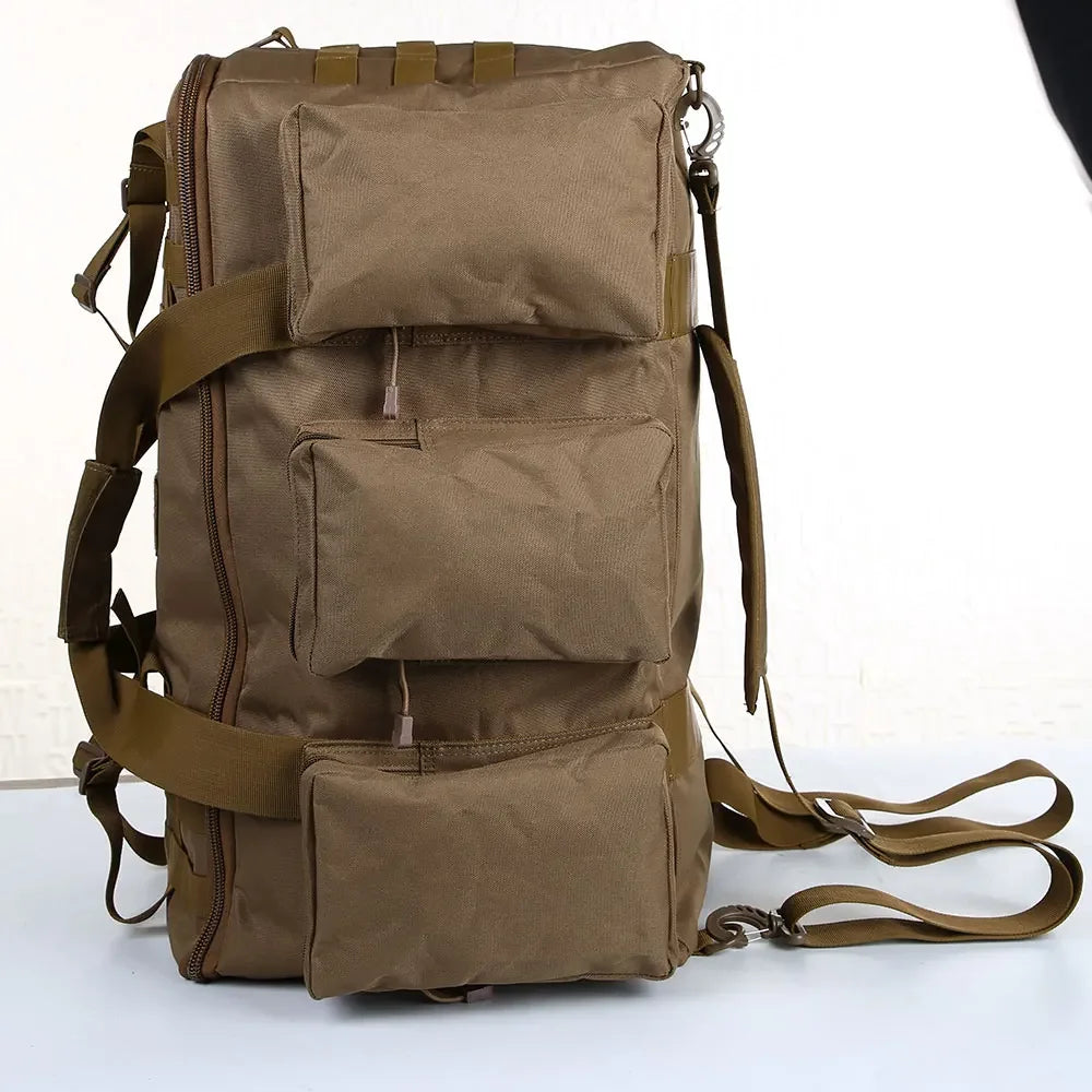 Convertible Nylon Duffel Backpack for Travel & Camping