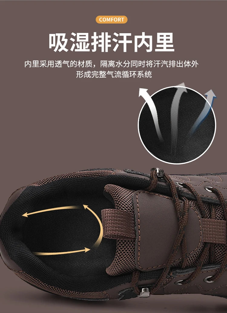 High Quality Hiking Shoes Men's Ankle Boots Durable Non-slip Climbing Shoes Outdoor Tourism Trekking Sneakers for Men Trail Shoe