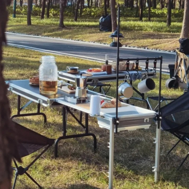 Folding Camp Kitchen Storage Box & Table