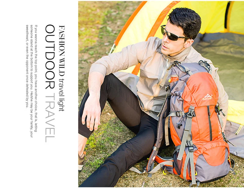 50L Nylon Hiking & Camping Backpack