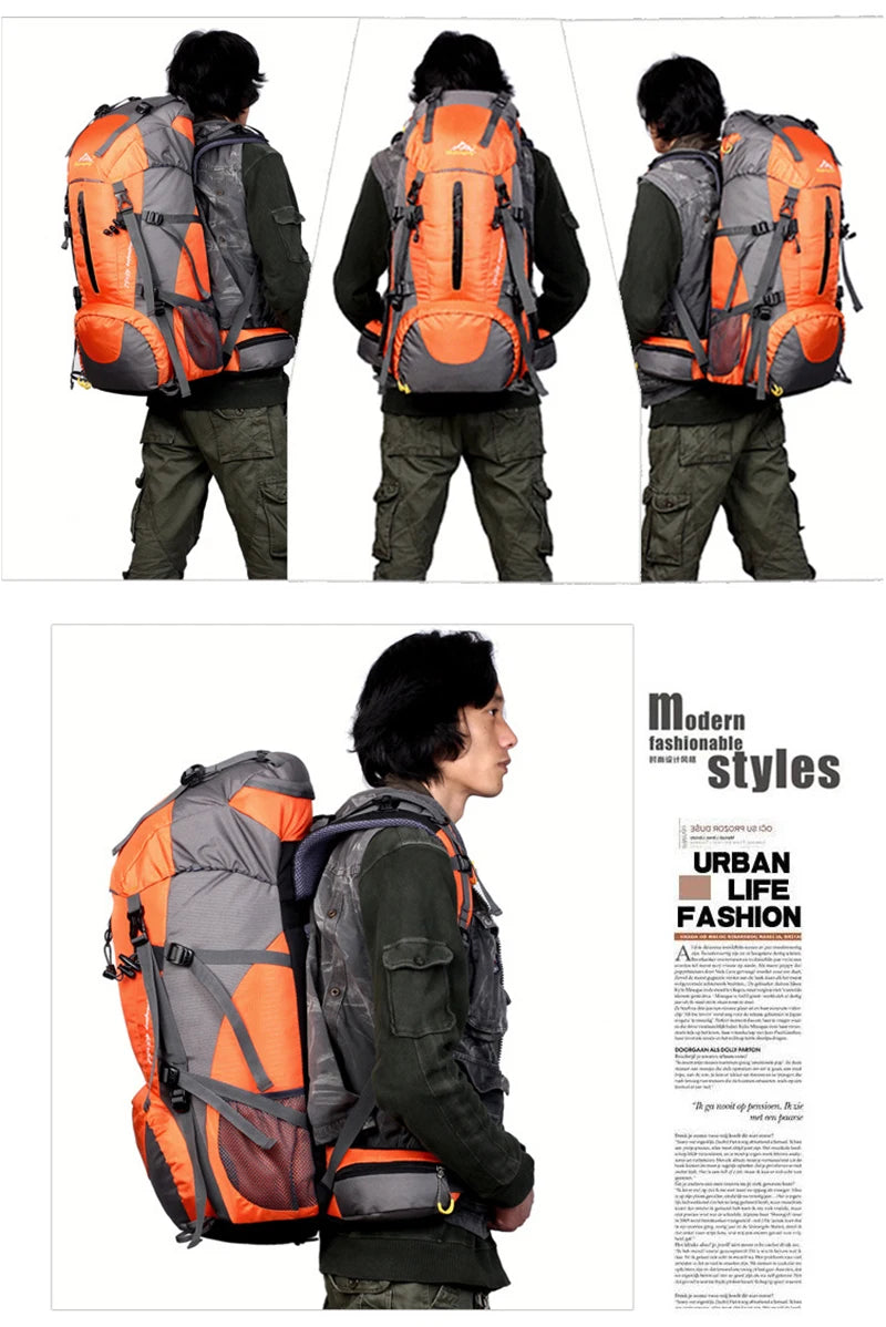 50L Nylon Hiking & Camping Backpack