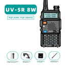 Baofeng 8WUV-5R  Dual Band Ham Amateur Met Vhf Uhf Fm CB 128CH 1800/3800mAh portable Handheld long range Hunting Two  Way Radio