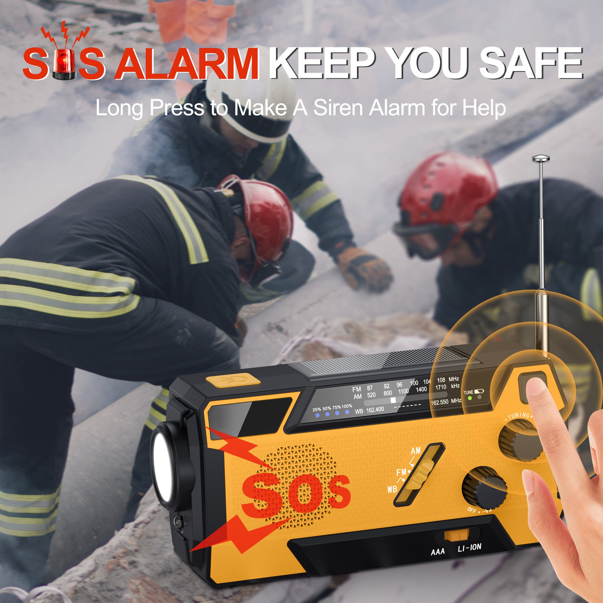 Solar Radio Torch Multifunctional Outdoor Emergency Hand Radio